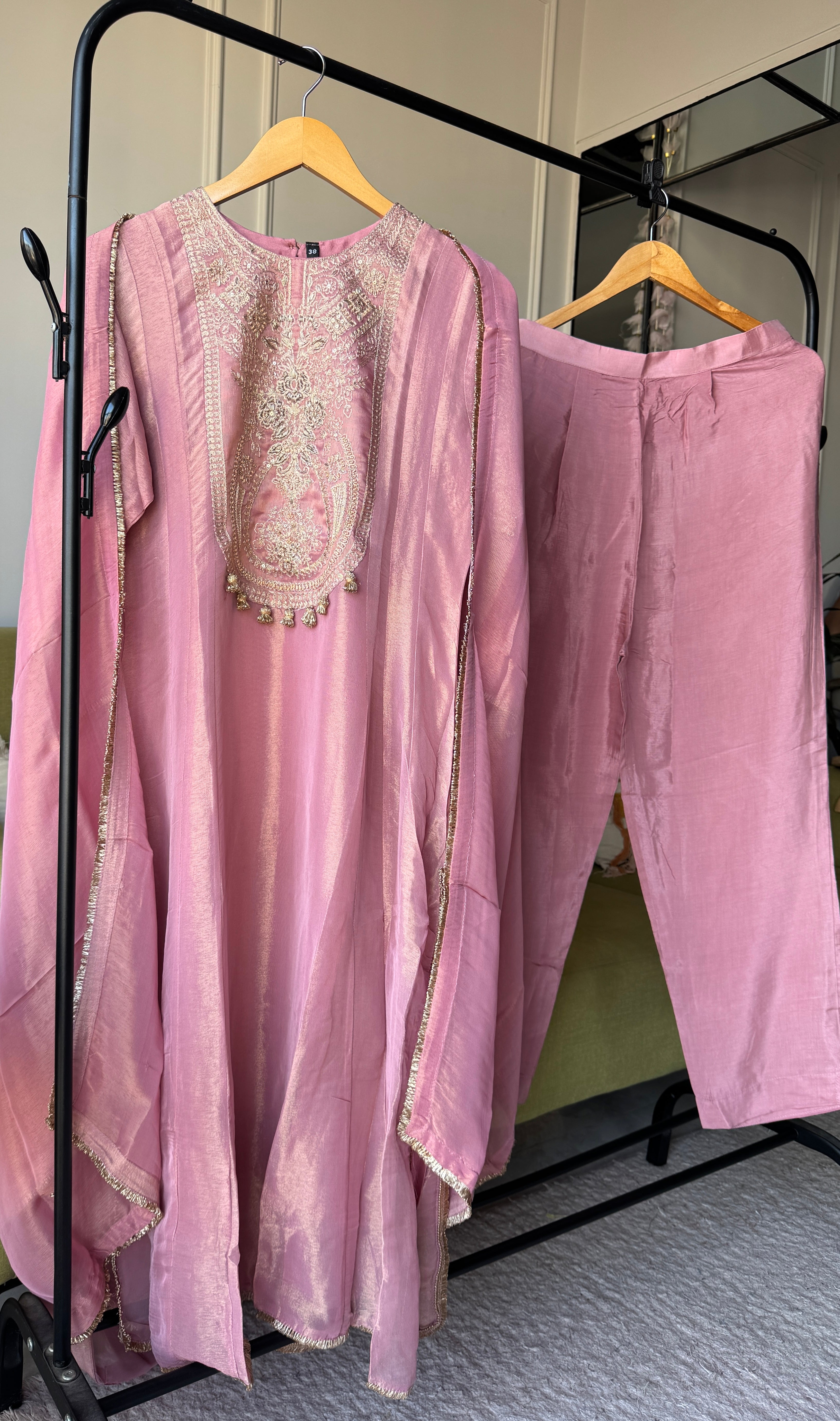 Prapti Tissue Zari Work Dress