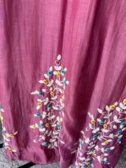 Vaishali Embroided Mul Chanderi Dress- Nude Pink
