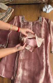 Anushka Jewal Neck Coord Set -Pink