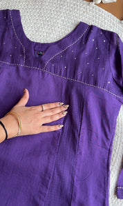 Riya Cotton With Kota Doriya Dupatta - Purple