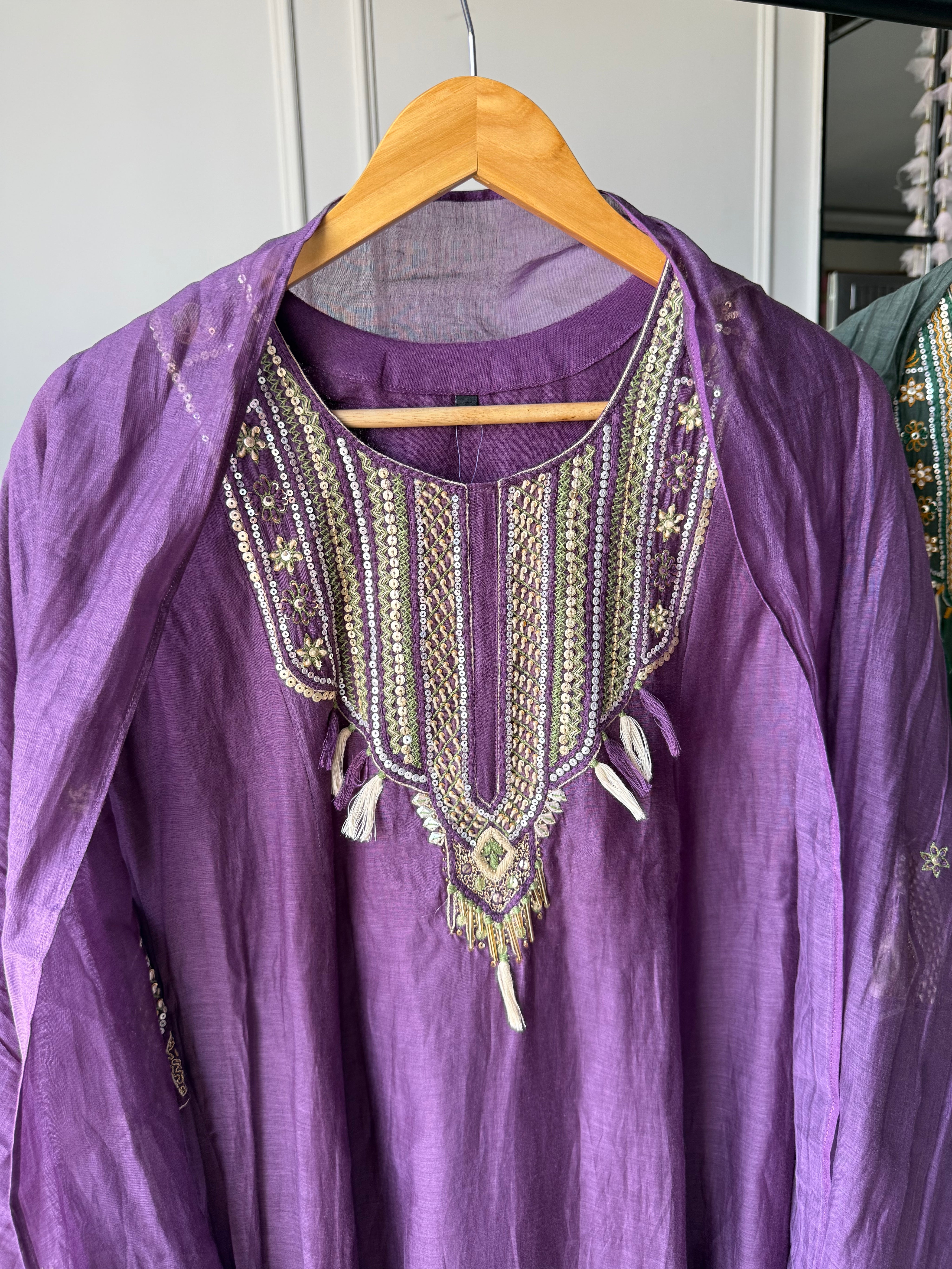 Alfiya Mul Chanderi Embroided Dress