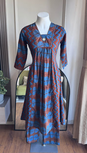 Ravina Abstract Cotton Coords - Blue