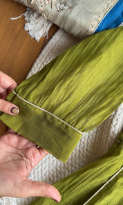 Heer short kurta with plazzo dress - Olive Green