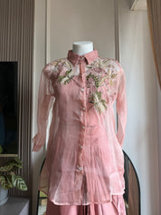 Shashi (Coord set with dhoti)- peach pink