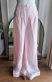 Sandhya Embroided Short Kurta With Farshi Pant Coord Set- Baby Pink (Make to Order)