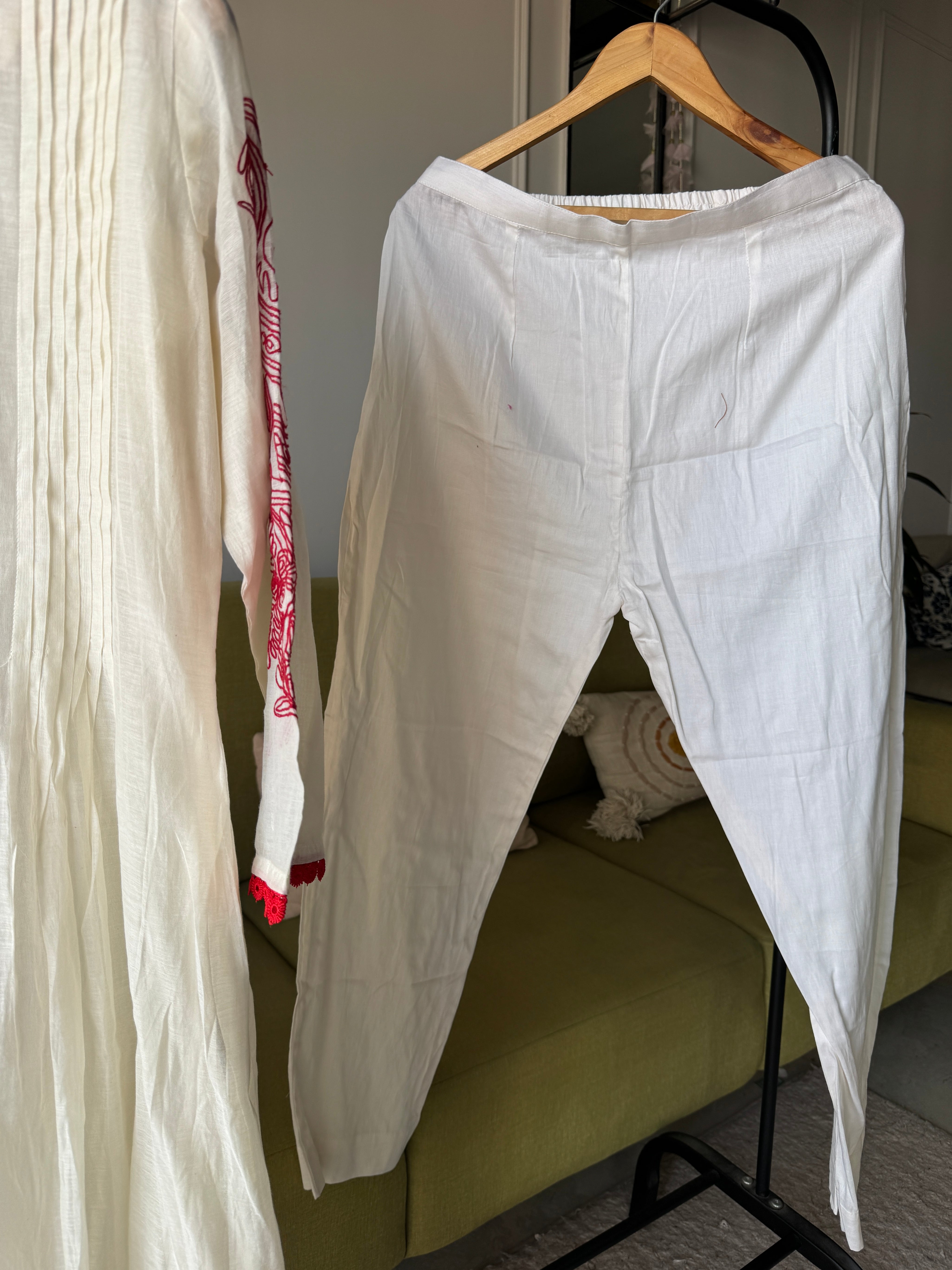 Hina Embroided Dupatta Lace Work Dress