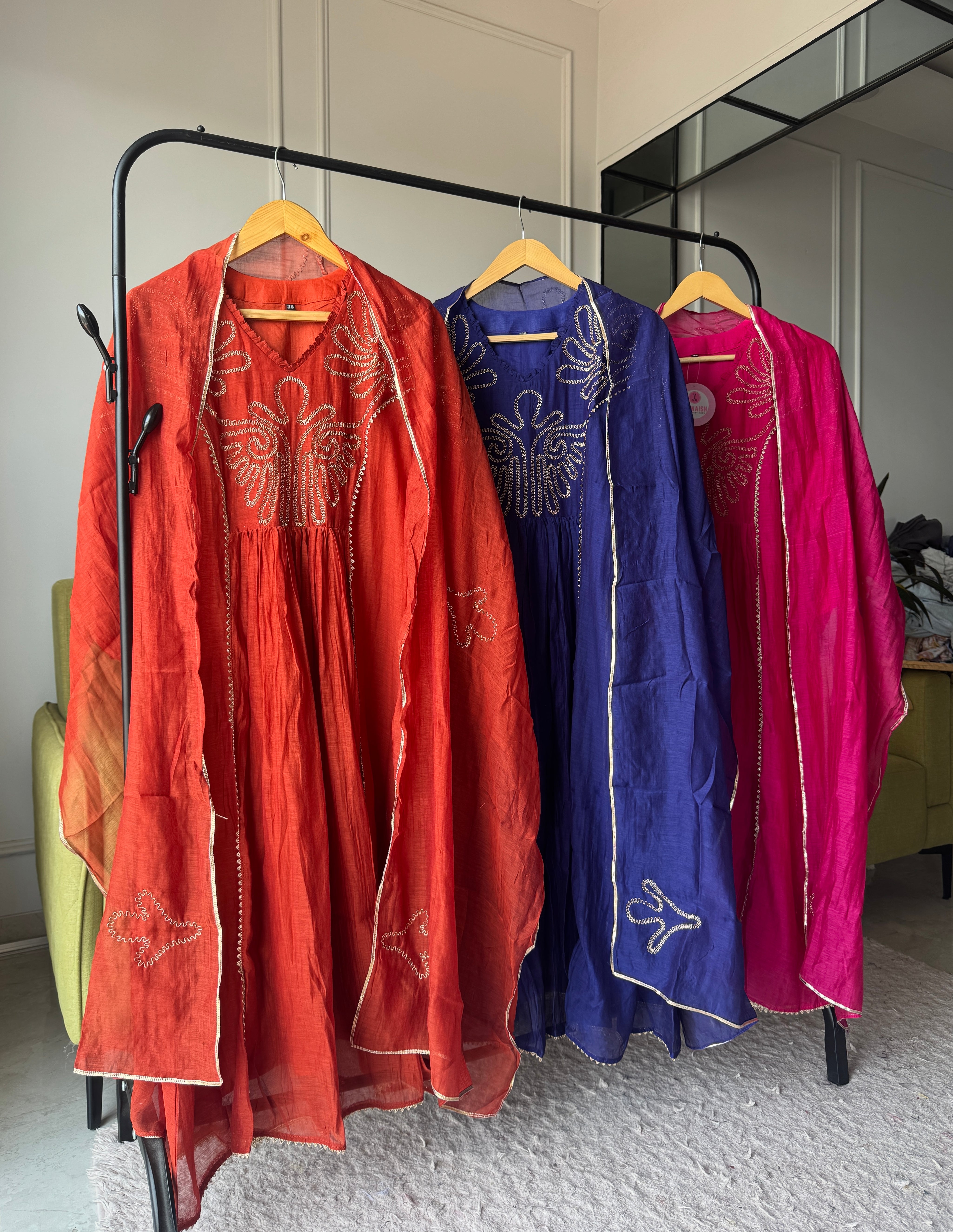 Sunita Mul Chanderi Dress