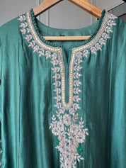 Pavithra Handwork Anarkali Dress- Green