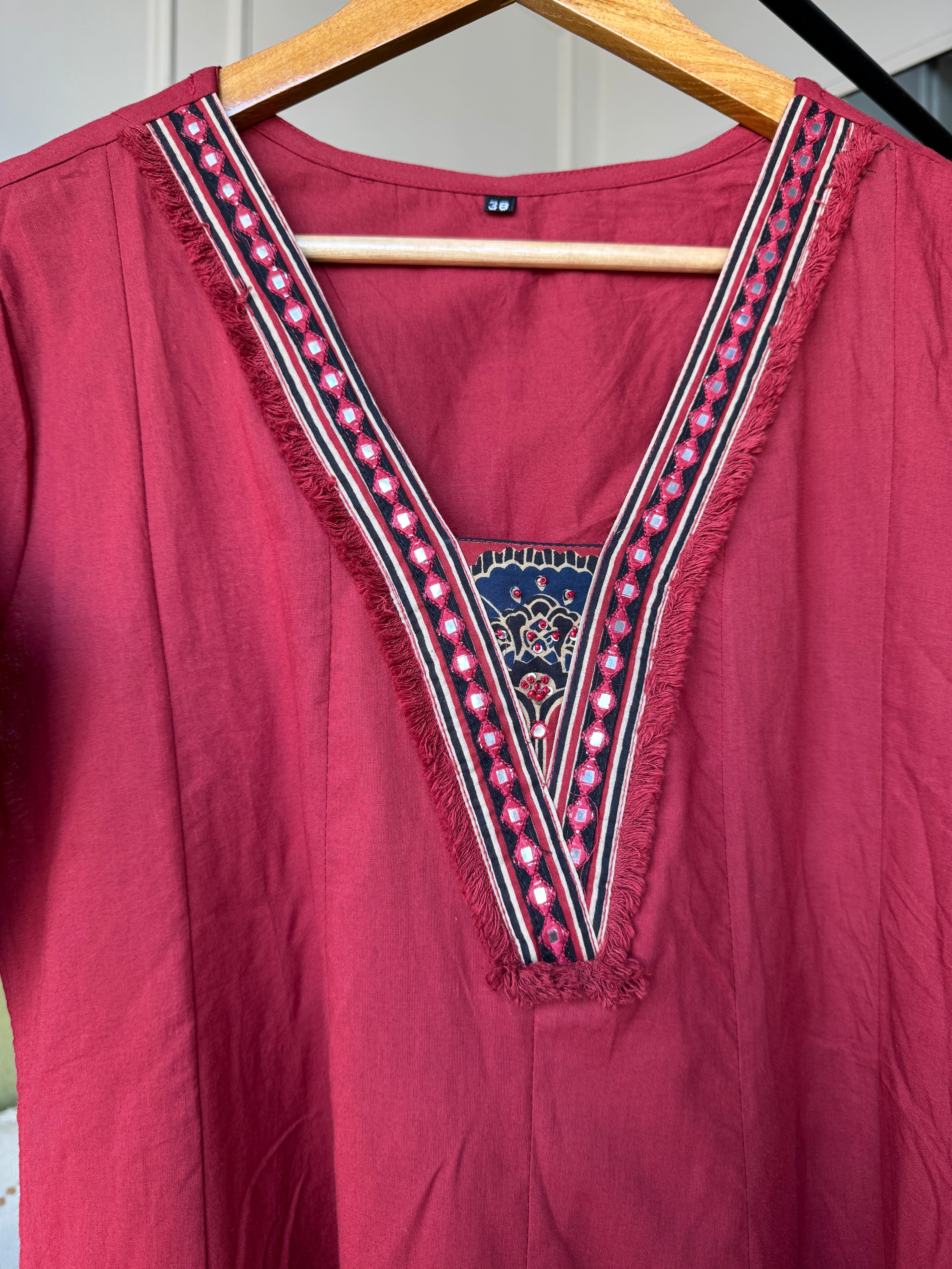 Sneha V Anarkali Dress- Red