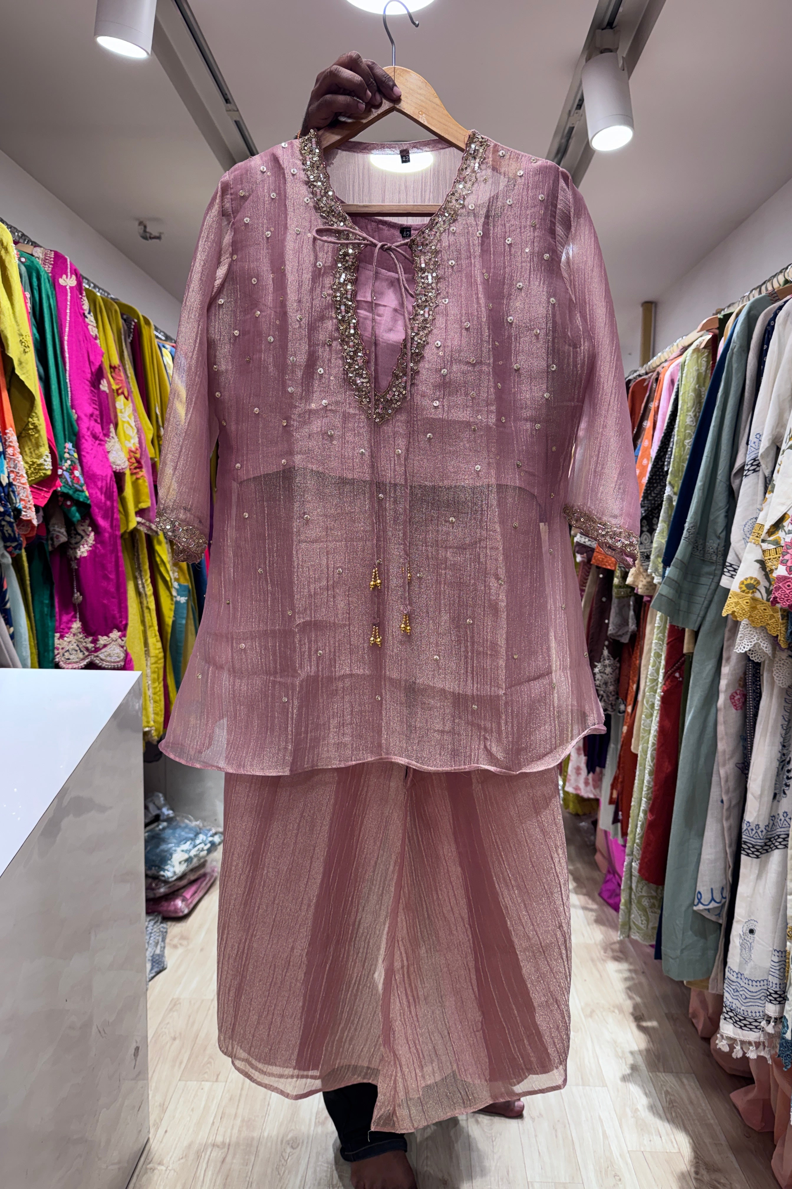 Kashi three piece hand work Coords -Dusty Pink