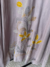 Molina Embroided Dress- Grey