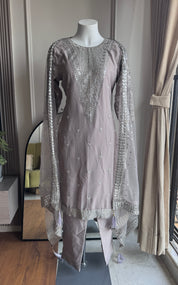 Nili Handwork Dress- Grey