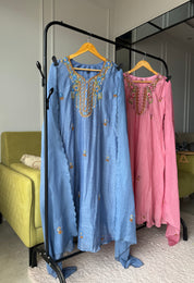 Shilpa Embroided Mul Chanderi Dress