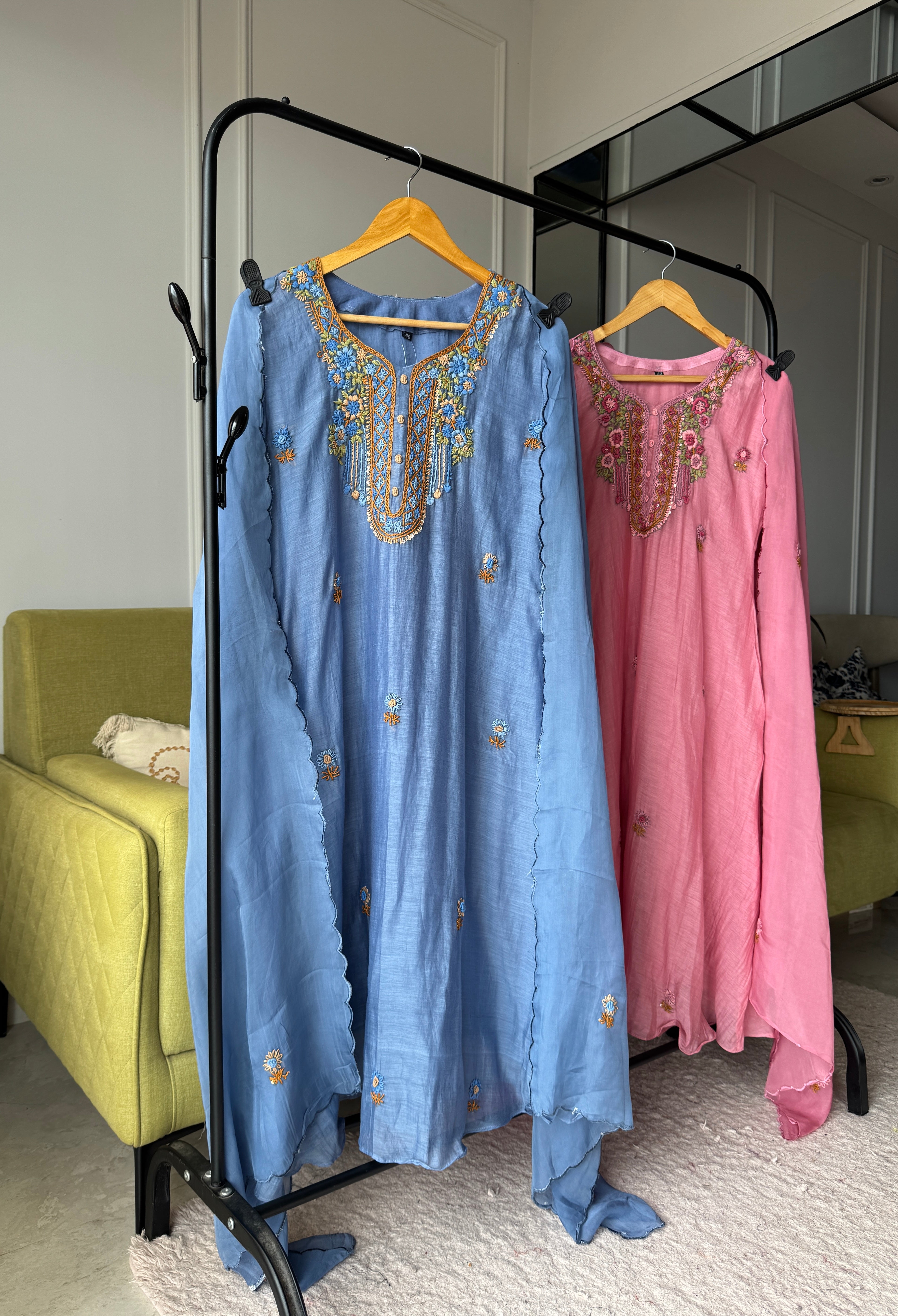 Shilpa Embroided Mul Chanderi Dress