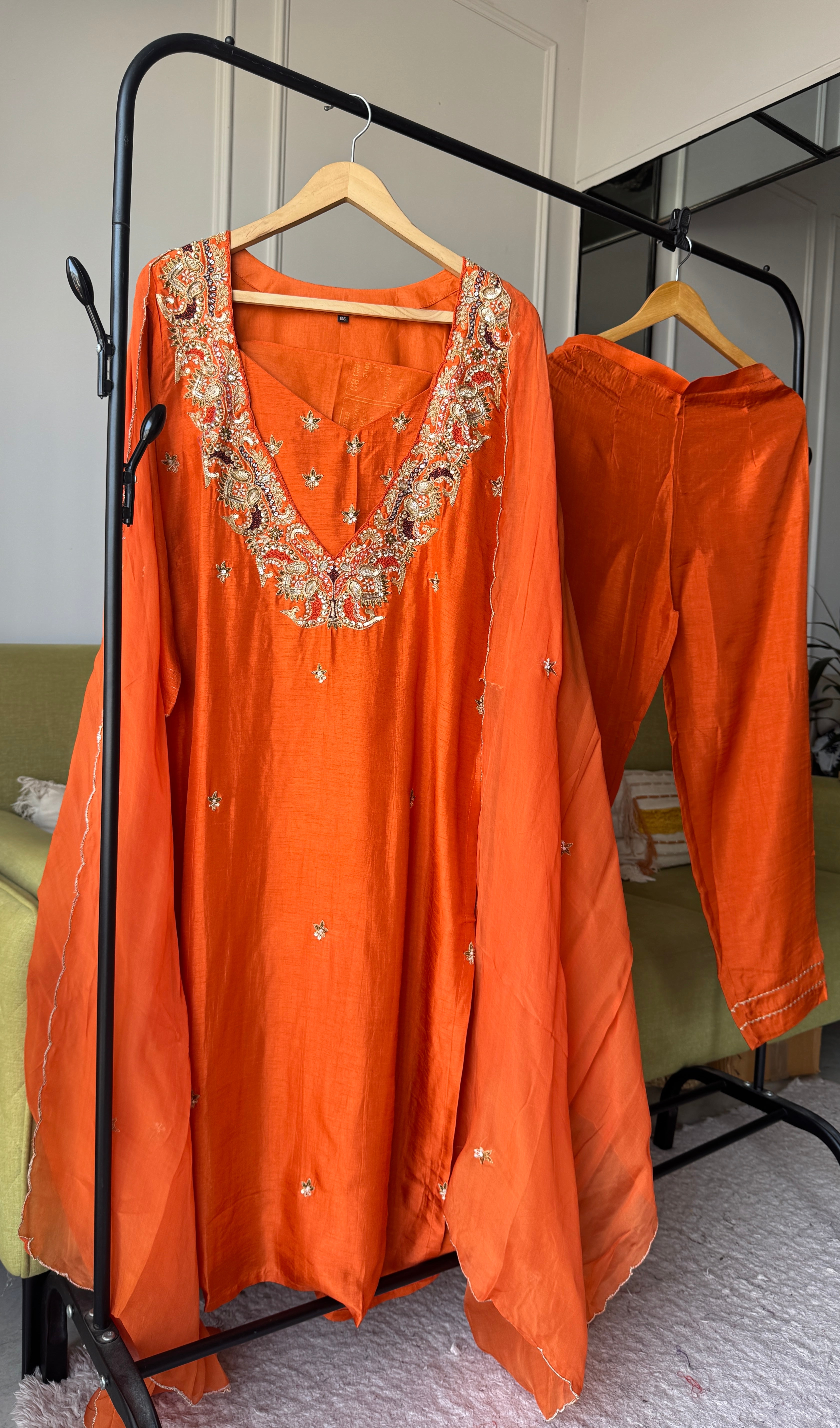 Anushka Handwork Bustier With Dupatta Dress