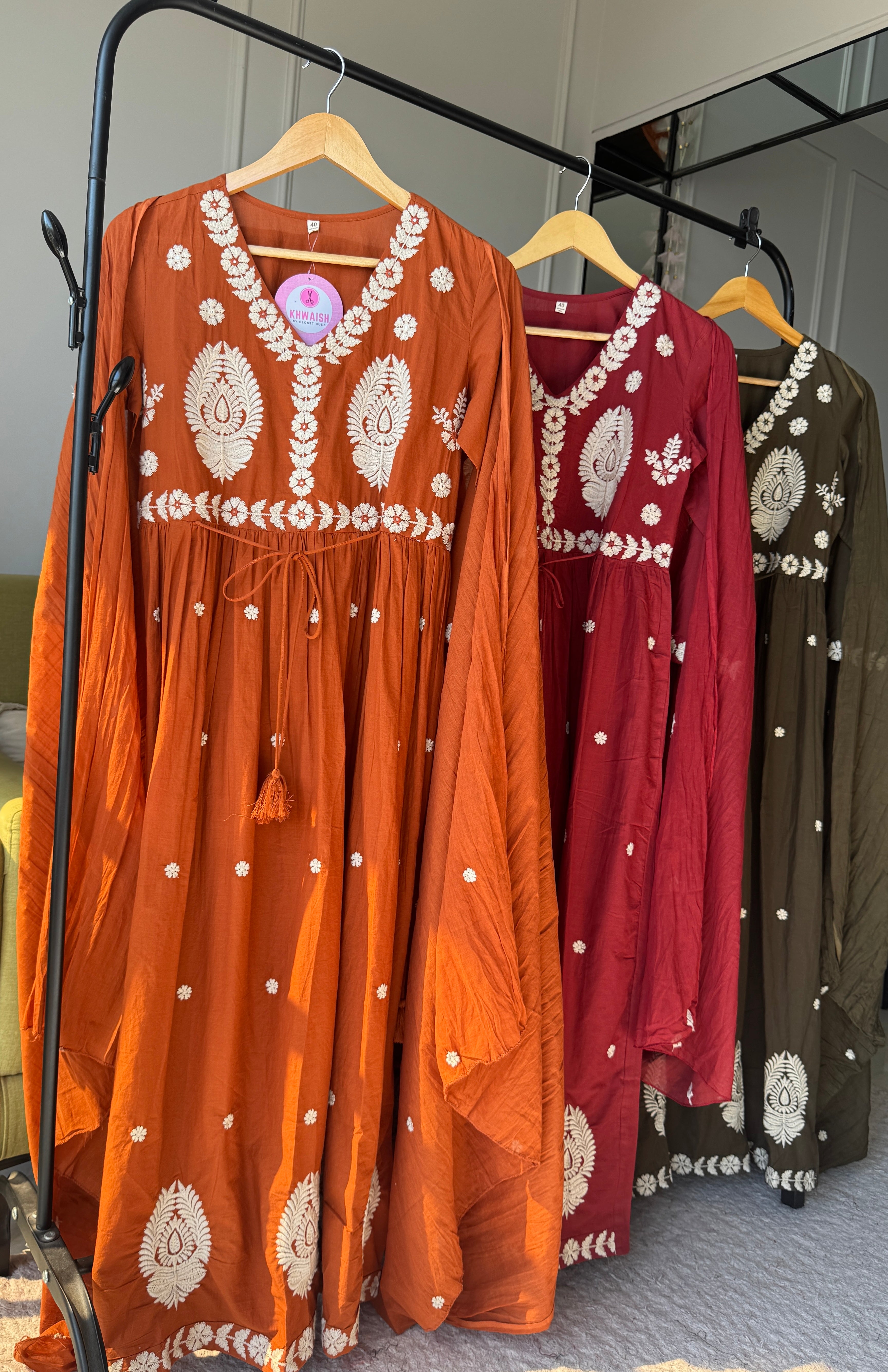 Sashi Embroided Cotton Dress