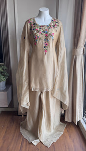 Devika Embroided Dress- Ivory (Make to Order)