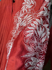 Kanishka Embroided Dress-Rust