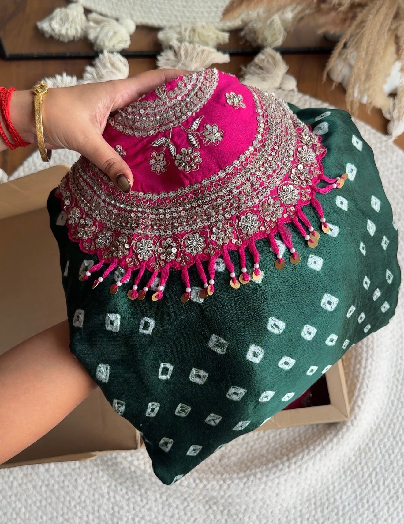 Chavi Bandhani Coords-Green