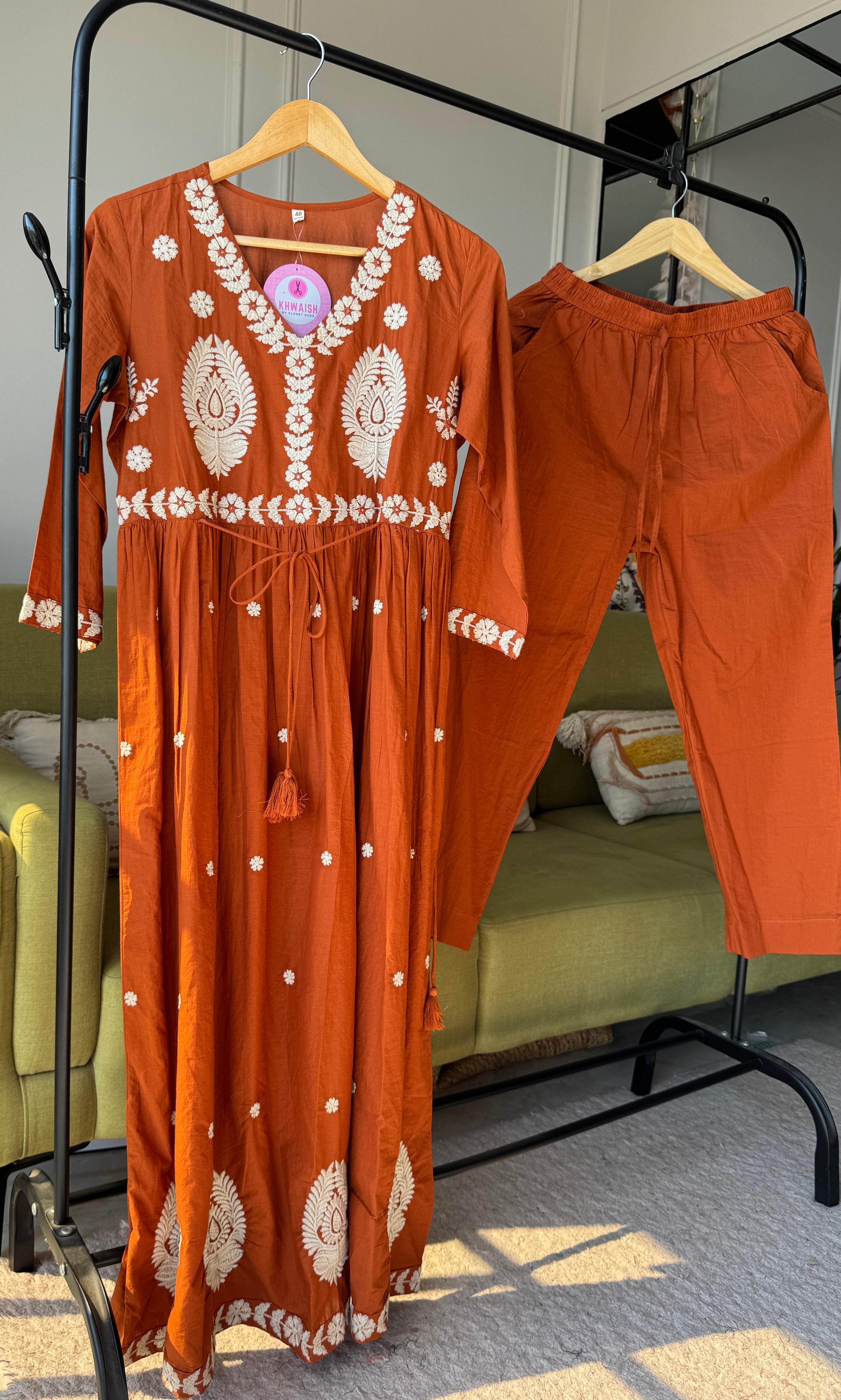 Sashi Embroided Cotton Dress