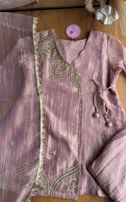 Prachi Short Kurta Angrakha Dress-Pink