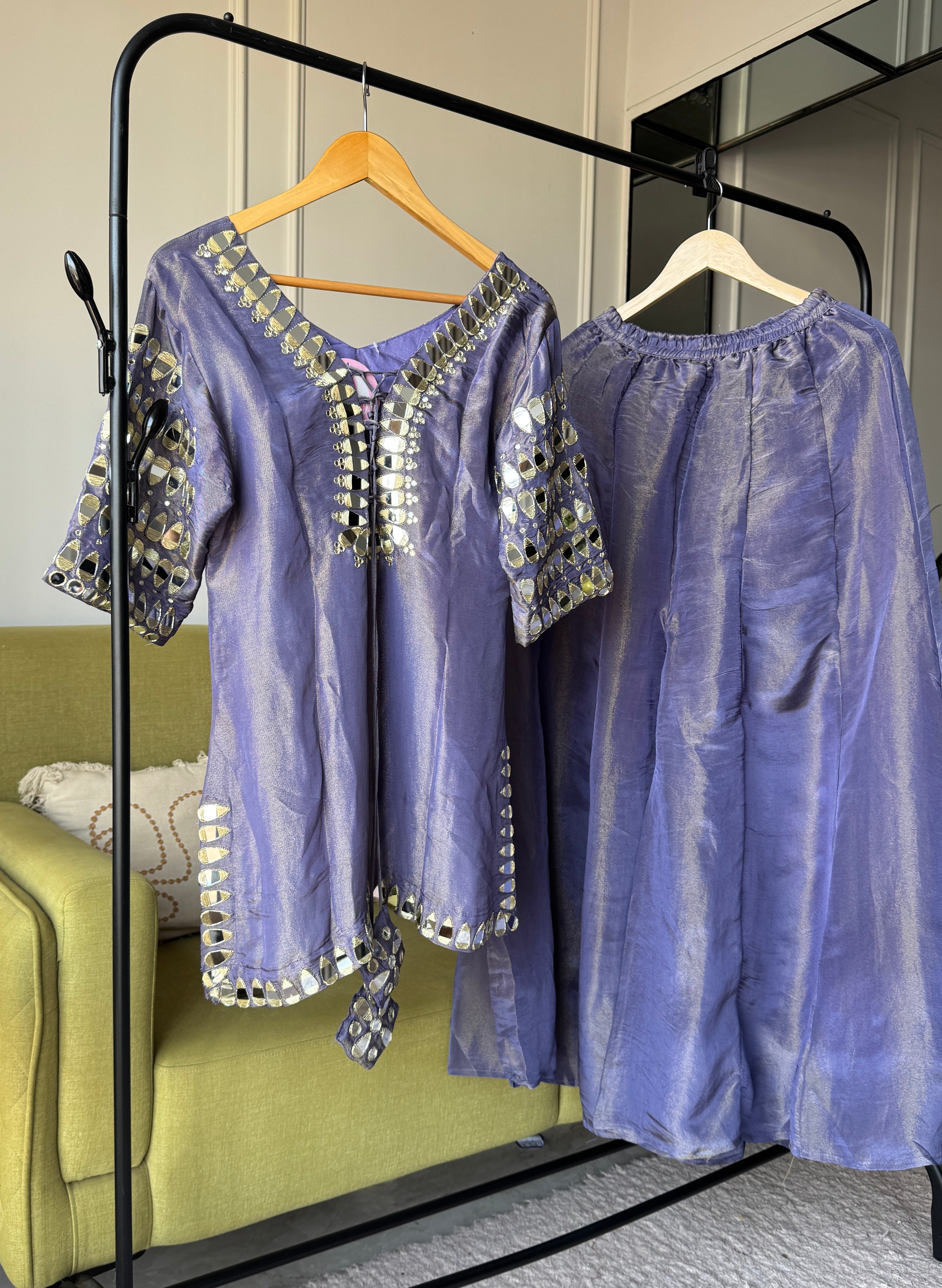 Disha Mirror Work Criss Cross Dress