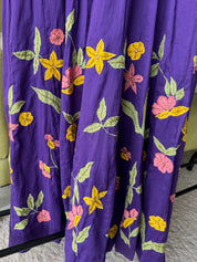 Sakhi Handwork Cotton Dress- Purple