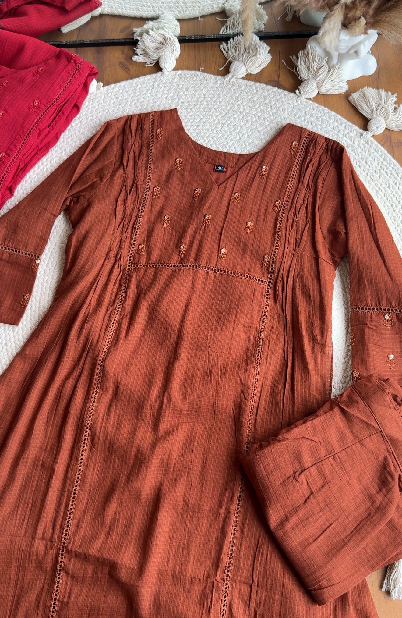 Anjali Kota Doriya Dress-Brown