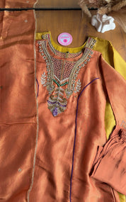 Sanjana Handwzardoshi Dress- Rust