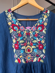 Aarohi Mul Chanderi Embroided Dress