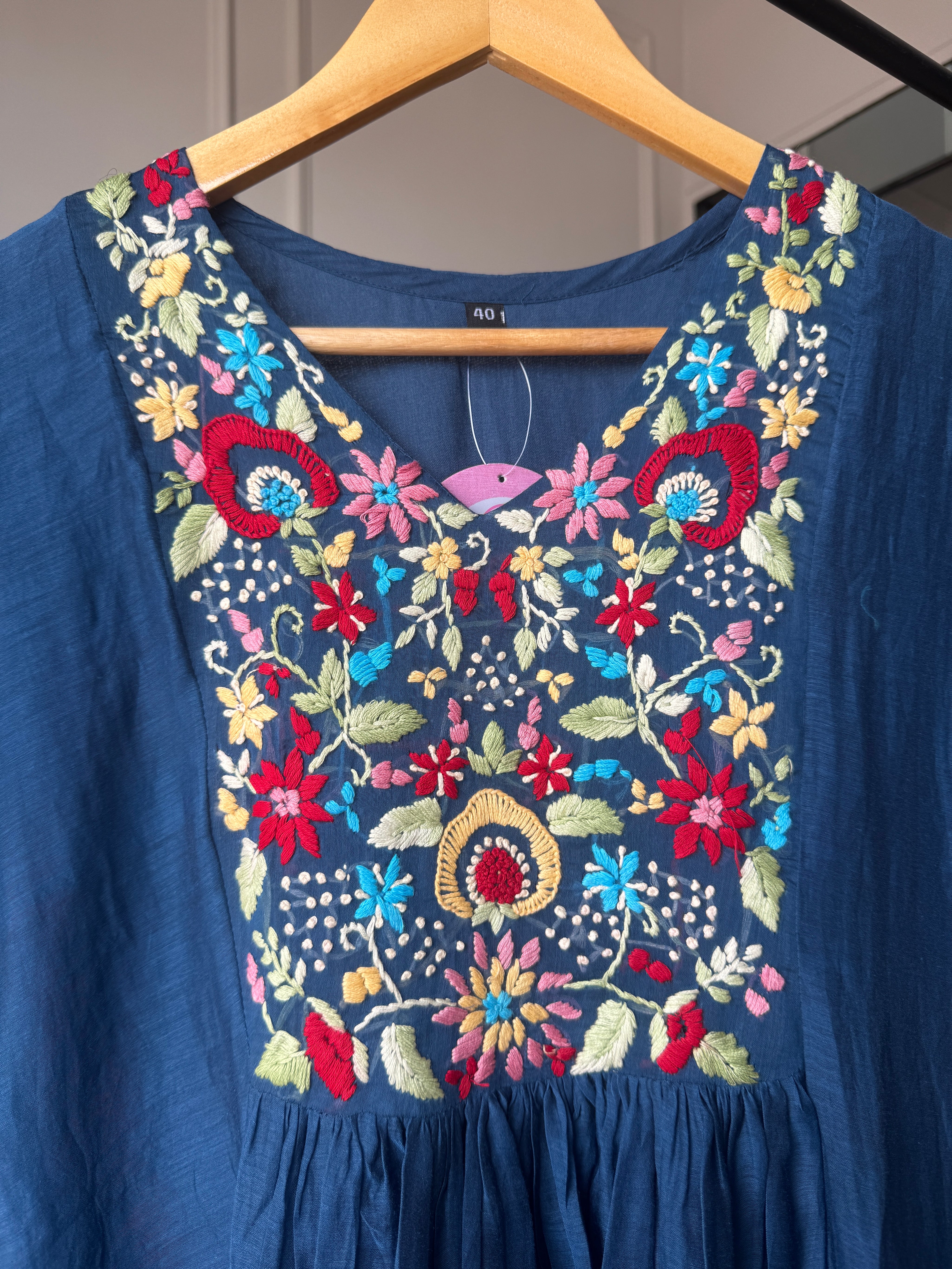 Aarohi Mul Chanderi Embroided Dress