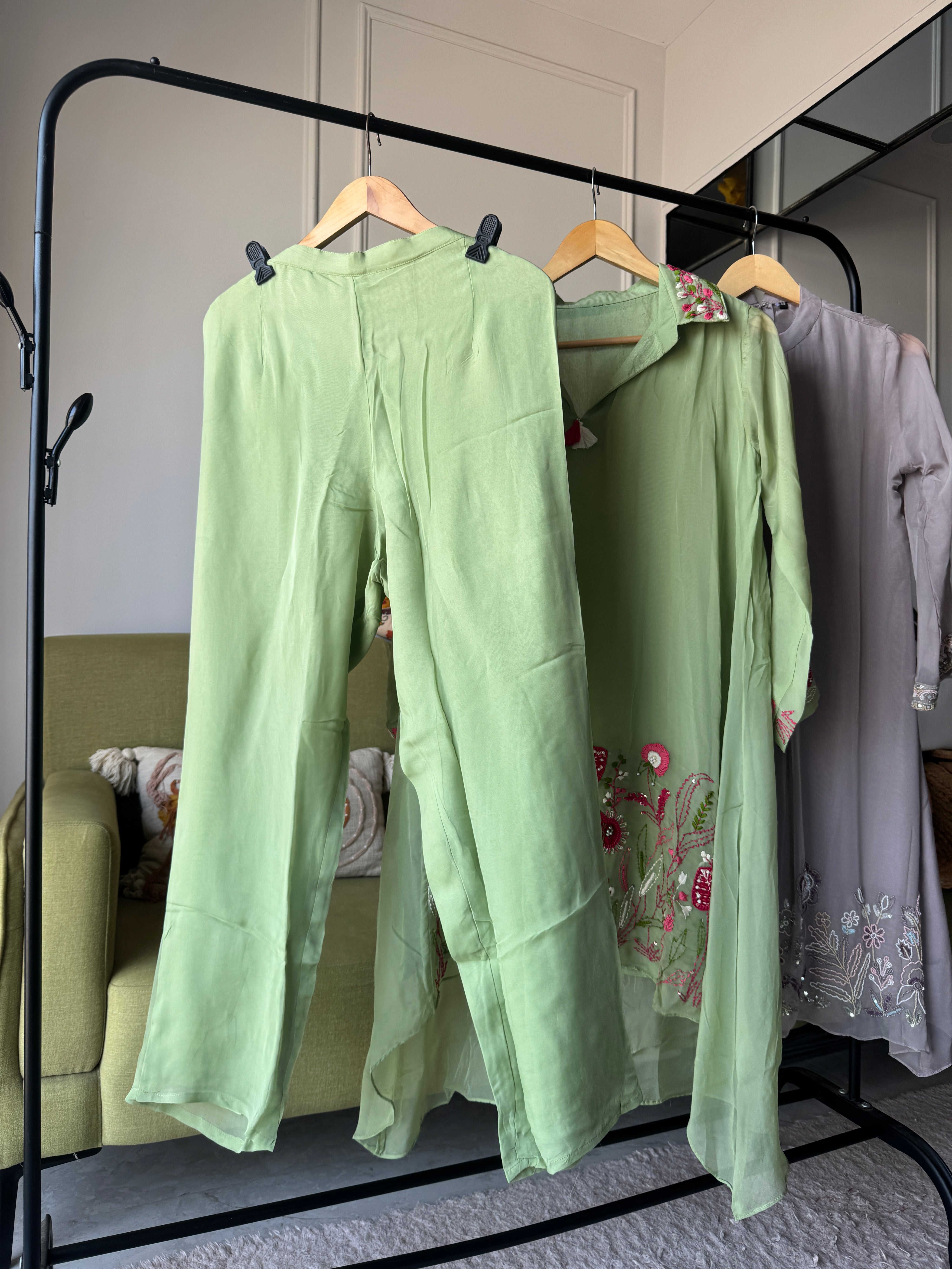Sonika Embroided Oranganza Coord Set