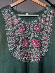 Shifa Handwork Dress- Green