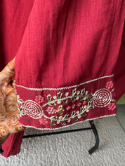 Priya Embroided Maroon Dress