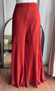 Tanisha Short Kurta Handwork Plazzo - Rust