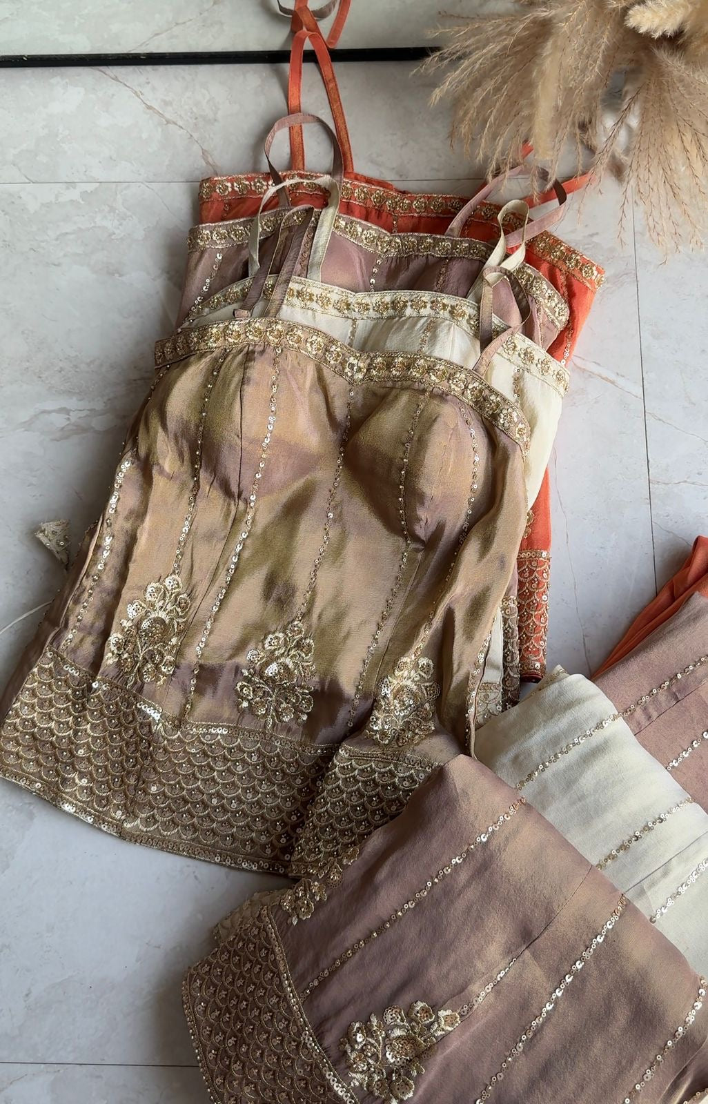 Shaurya Padded Corset Style Top With Sharara and Dupatta