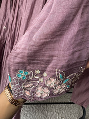 Girija Mul Chanderi Anarkali Kurti With Pants