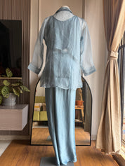 Shashi (Coord set with dhoti)- Sky blue