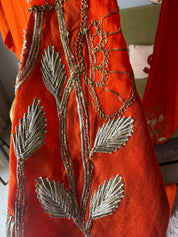 Mehek hand work golden gotta plazzo dress