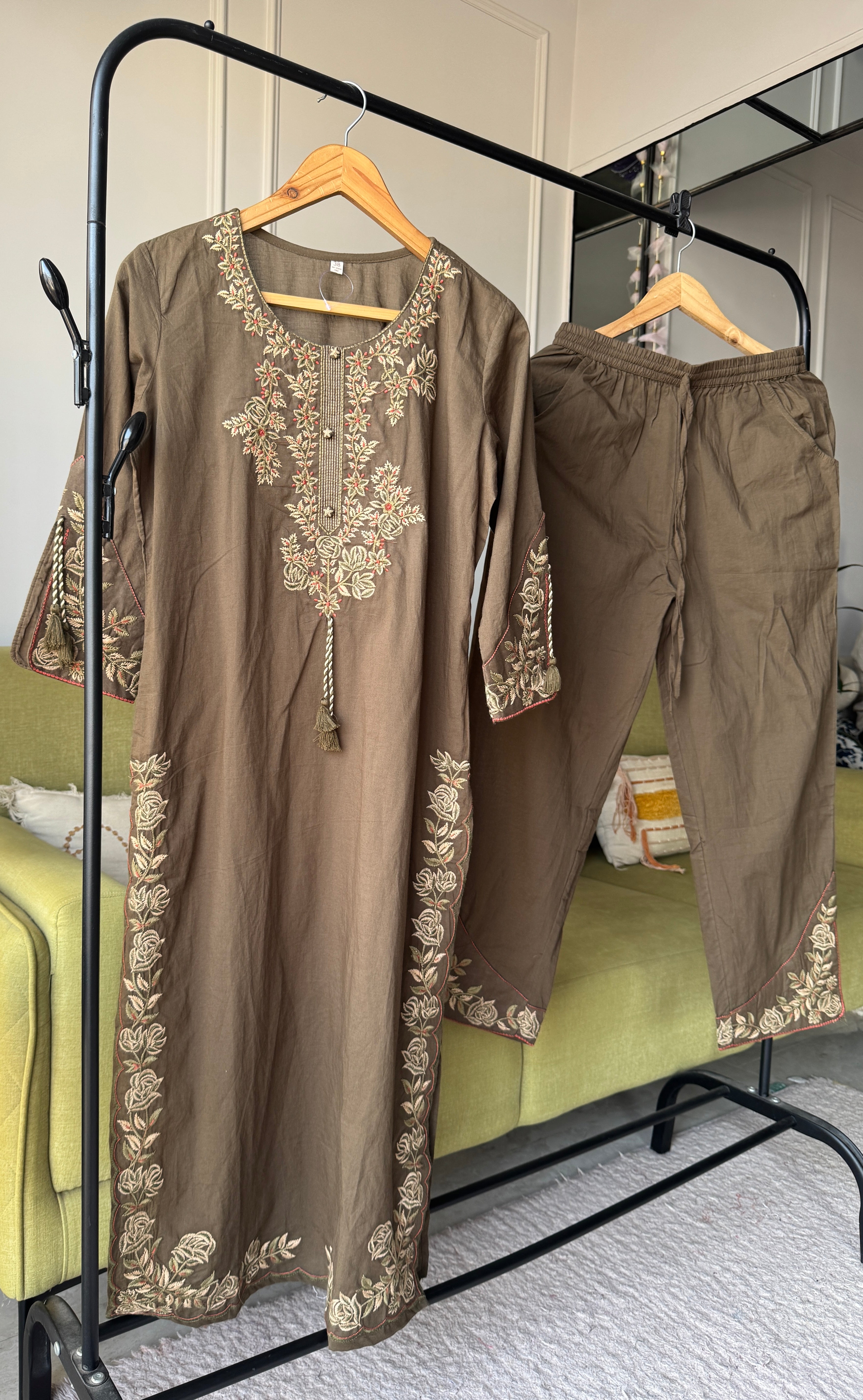 Meera Embroidered Cotton Dress