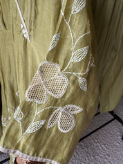 Gourika Embroided Mul Chanderi Dress