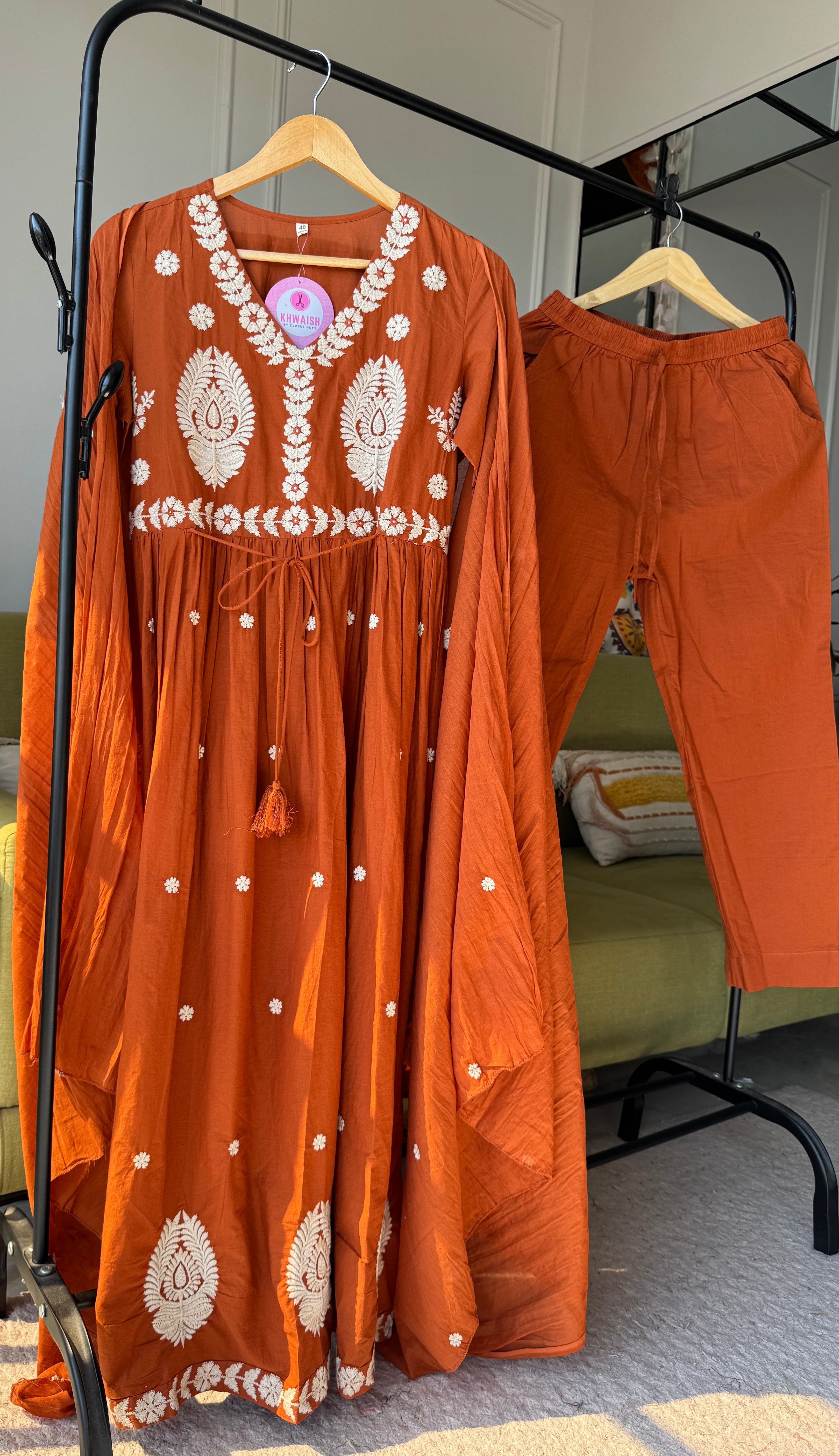 Sashi Embroided Cotton Dress