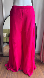 Tanisha Short Kurta Handwork Plazzo - Pink
