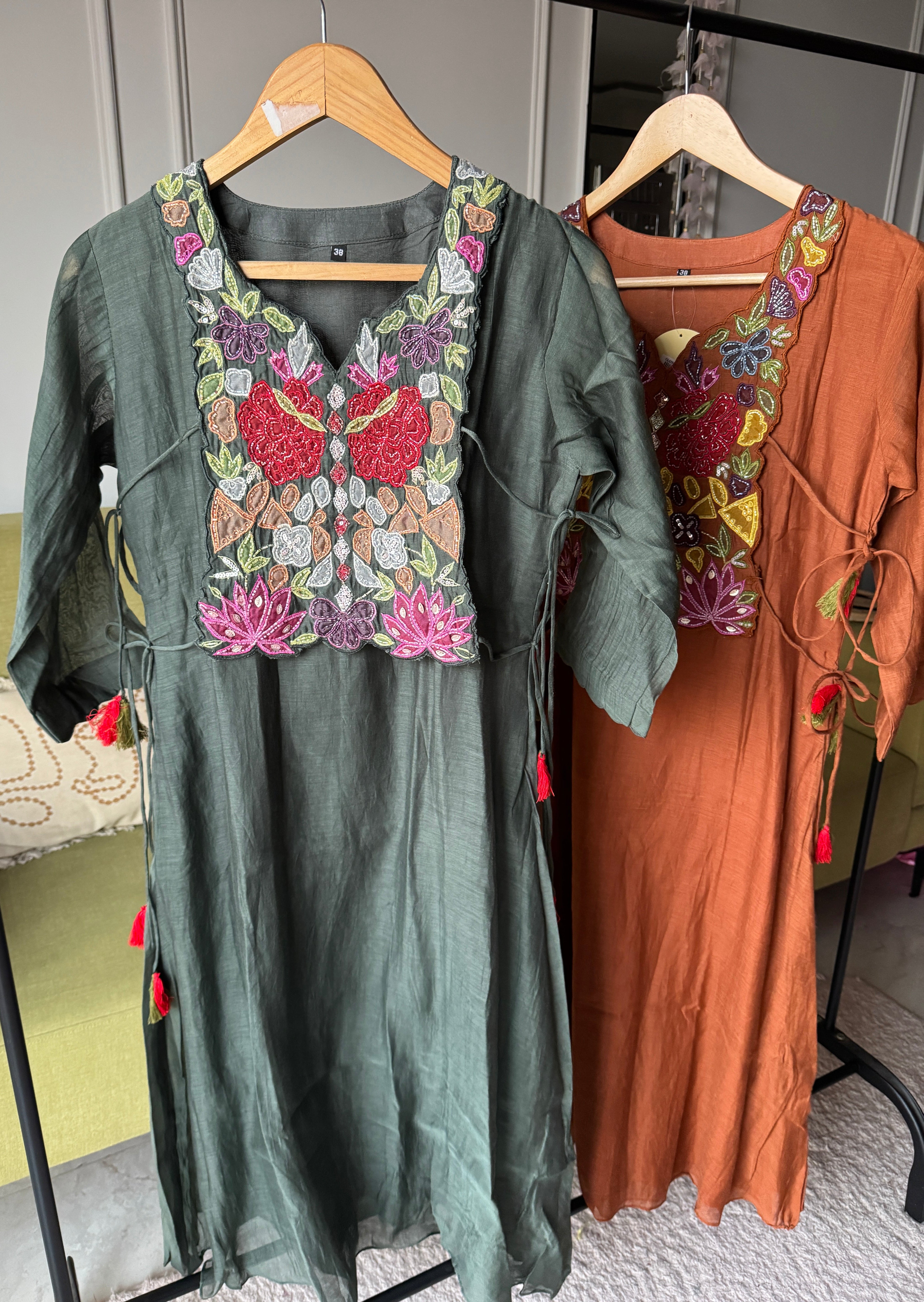 Alia Mul Chanderi Embroided Dress