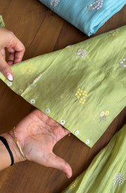 Sakhee Embroided Dress-Pistachio Mist