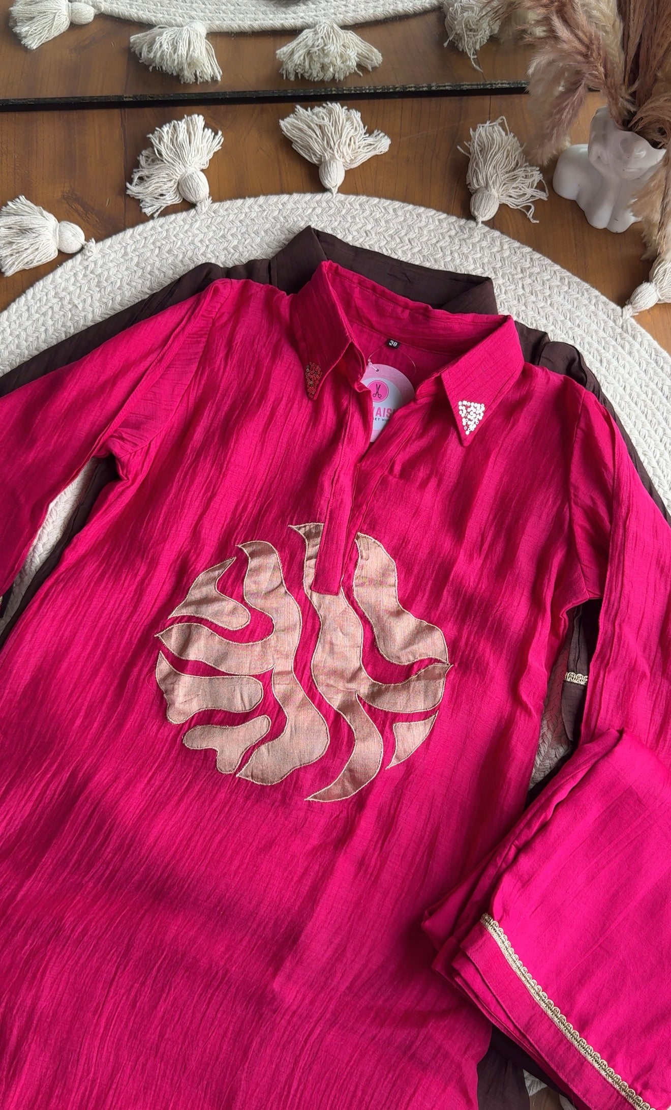 Manjari Mul Chanderi Coords - Pink