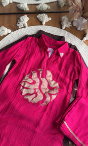 Manjari Mul Chanderi Coords - Pink