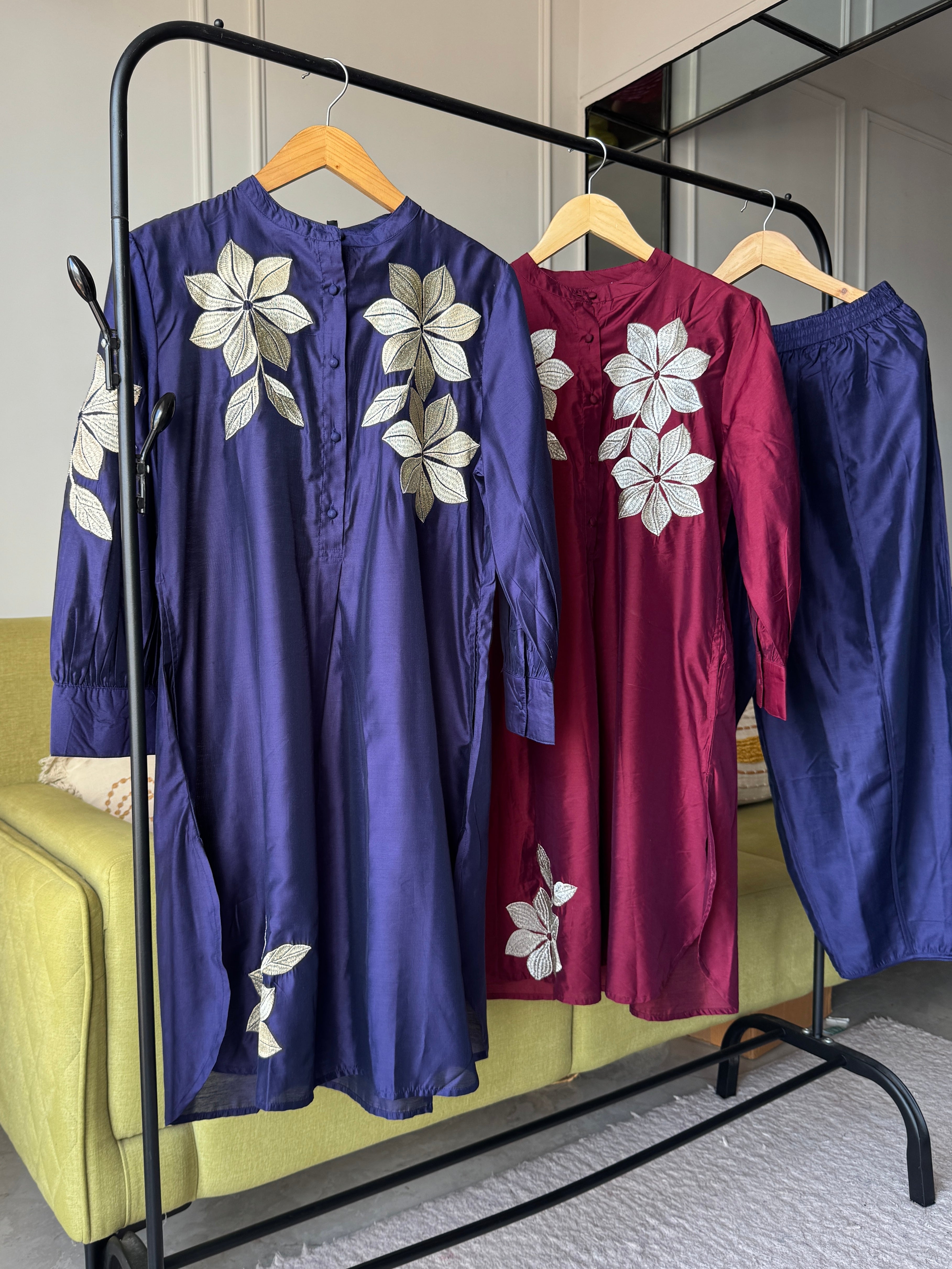 Divya Handwork Viscose Chanderi Coord Set