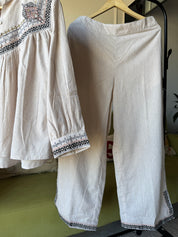 Neha Embroided Khadi Cotton Coord Set