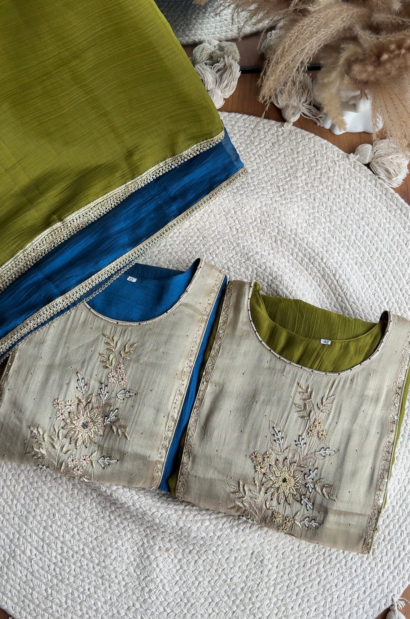 Heer short kurta plazzo dress -Royal blue